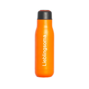 Isolierflasche aus Edelstahl – individuell bedruckt mit Text, Logo oder Foto personalisierbar! (orange)